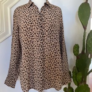 J. Crew women’s classic cheetah button down